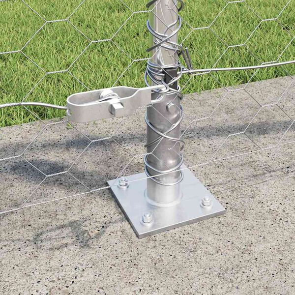 vidaXL Fence Post Silver 100 x 1 m (50 mm mesh) Steel