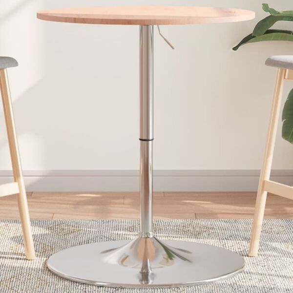 vidaXL Bar Table &Oslash;60x89.5 cm Solid Wood Beech
