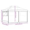 vidaXL Party Tent Folding Brown 279 x 410 x 315 cm Oxford Fabric