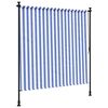 vidaXL Outdoor Roller Blind Blue and White 150x270 cm Fabric&Steel