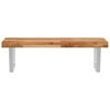 vidaXL Basin Shelf Wall Mounted Steel and Solid Wood Acacia