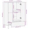 vidaXL Highboard Acacia Brown Finish 60 x 33 x 100 cm Solid Mango Wood