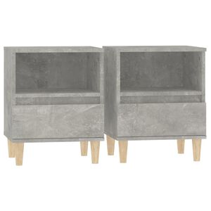 vidaXL Bedside Cabinets 2 pcs Concrete Grey 40x35x50 cm