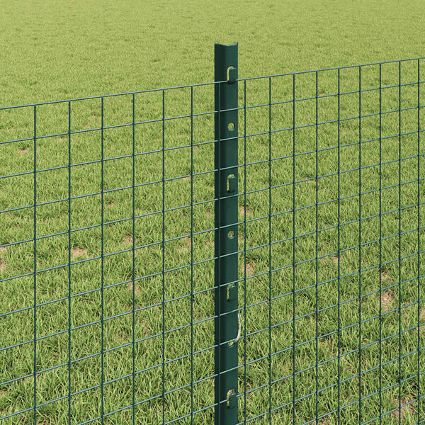 vidaXL Fence and Post Green 0.8 x 10 m Steel