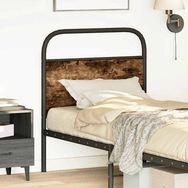 vidaXL Replace Headboard Smoked Oak 75 cm Steel and Engineered Wood