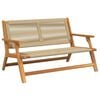 vidaXL Garden Chairs with Table 4 pcs Beige Solid Acacia wood
