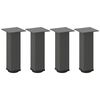 vidaXL Coffee Table Legs 4 pcs Anthracite 30-32 cm Steel