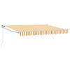 vidaXL Retractable Awning Yellow and White 3.5 x 2 m