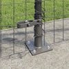 vidaXL Fence Post 7 pcs Grey Steel