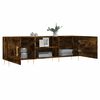 vidaXL TV Cabinet Smoked Oak 150x30x50 cm Engineered Wood