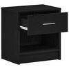 vidaXL Bedside Cabinet with Drawer Black 39x28x41 cm