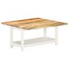 vidaXL Extendable Coffee Table White 90x(45-90)x45 cm Solid Mango Wood