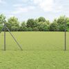 vidaXL Fence Post Grey 10 x 1 m (25 mm mesh) Steel and PVC