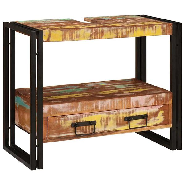 vidaXL Vanity Cabinet Multicolour 71 x 33 x 58 cm Solid Reclaim Wood