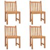 vidaXL 5 Piece Garden Dining Set Solid Wood Teak
