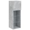 vidaXL 4 Piece TV Wall Units with LED Concrete Grey Engineered Wood