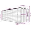 vidaXL Garden Shed Light Brown 191x555x198 cm Galvanised Steel