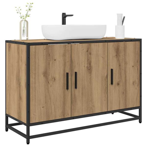 vidaXL Bathroom Cabinet Artisan Oak 90 x 33 x 60 cm Engineered Wood