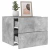 vidaXL Wall-mounted Bedside Cabinets with LED Lights 2 pcs Concrete Grey