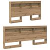 vidaXL Storage Headboard with Shelf Artisan Oak 140 cm Engineered Wood
