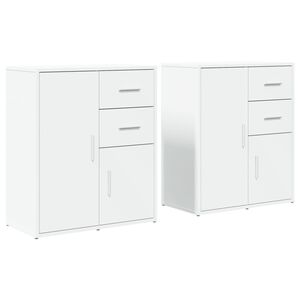 vidaXL Sideboards 2 pcs White 60x31x70 cm Engineered Wood