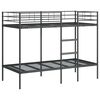 vidaXL Bunk Bed without Mattress Black 90x200 cm Steel