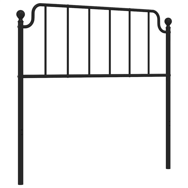 vidaXL Metal Replace Headboard Black 100 cm