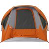 vidaXL Family Tent Cabin 6-Person Grey and Orange Waterproof