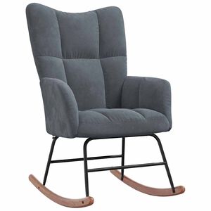vidaXL Rocking Chair Dark Grey 78 x 61 x 98 cm Velvet
