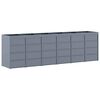 vidaXL Wheelie Bin Storage for 6 Bins Light Grey 408 x 77.5 x 121.5 cm
