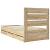vidaXL Bed Frame with Drawer Sonoma Oak 90 x 190 cm Engineer Wood