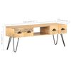vidaXL TV Cabinet 120x35x45 cm Solid Mango Wood