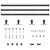 vidaXL Sliding Cabinet Door Kit 244 cm Carbon Steel