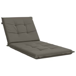 vidaXL Sunlounger Cushion GEMERT 100% Polyester Grey 190 x 80 x 9 cm