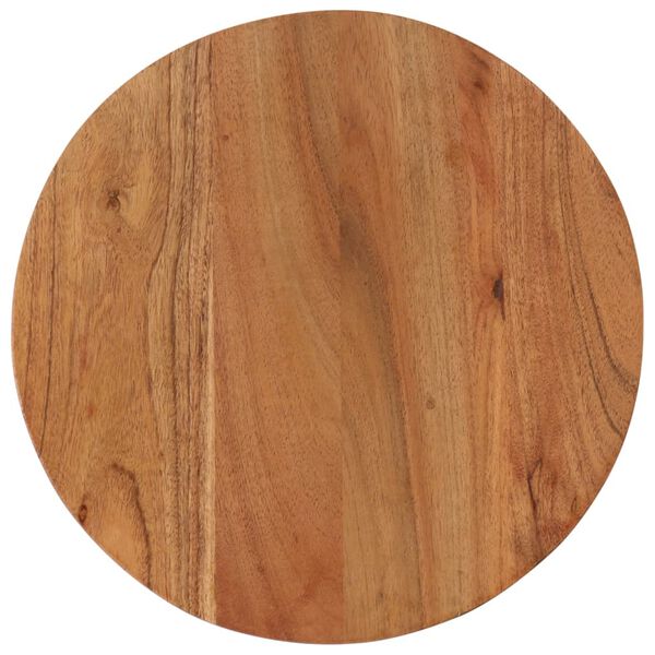 vidaXL Coffee Table 35x35x30 cm Solid Wood Acacia and Iron