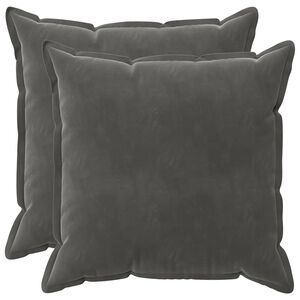 vidaXL Cushion with Pillow HOUTEN 2 pcs Dark Grey Velvet