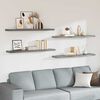 vidaXL Floating Wall Shelves 4 pcs Grey 120x23.5x3.8 cm MDF