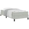 vidaXL Box Spring Bed with Mattress Light Grey 80 x 210 cm Fabric