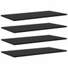 vidaXL Bookshelf Board 4 pcs Black 80 x 40 x 1.5 cm Engineered Wood