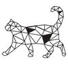 Homemania Wall Decoration Cat 46x37 cm Steel Black