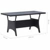 vidaXL Outdoor Furniture Sets Black Poly Rattan