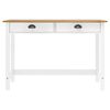 vidaXL Console Table Hill with 2 Drawers 110x45x74 cm Solid Pine Wood