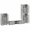 vidaXL TV Cabinet Set with Drawer FLORIN Concrete Grey Engineered Wood