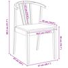vidaXL Dining Chair 2 pcs Natural Solid Rubberwood