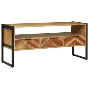 vidaXL TV Cabinet with Drawer Brown 100 x 35 x 50 cm Solid Acacia Wood