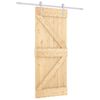 vidaXL Sliding Door with Hardware Set 80x210 cm Solid Wood Pine