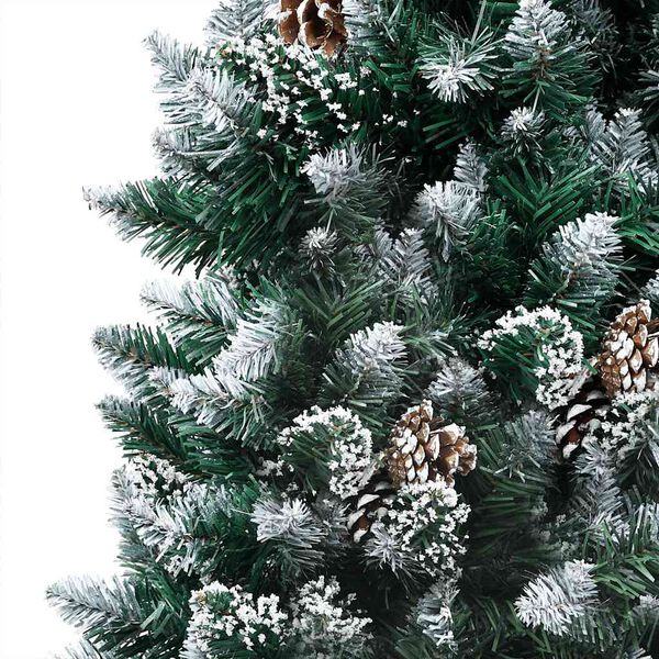 vidaXL Artificial Christmas Tree with LEDs&Ball Set&Pine Cones 150 cm