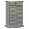 vidaXL Shoe Cabinet "VIGO" Grey 60x35x96 cm Solid Wood Pine