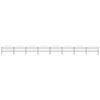 vidaXL Garden Fence with Spear Top Steel 1405x125 cm Black