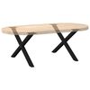 vidaXL Coffee Table Legs X-Shaped 2 pcs Black 70x(42-43) cm Steel